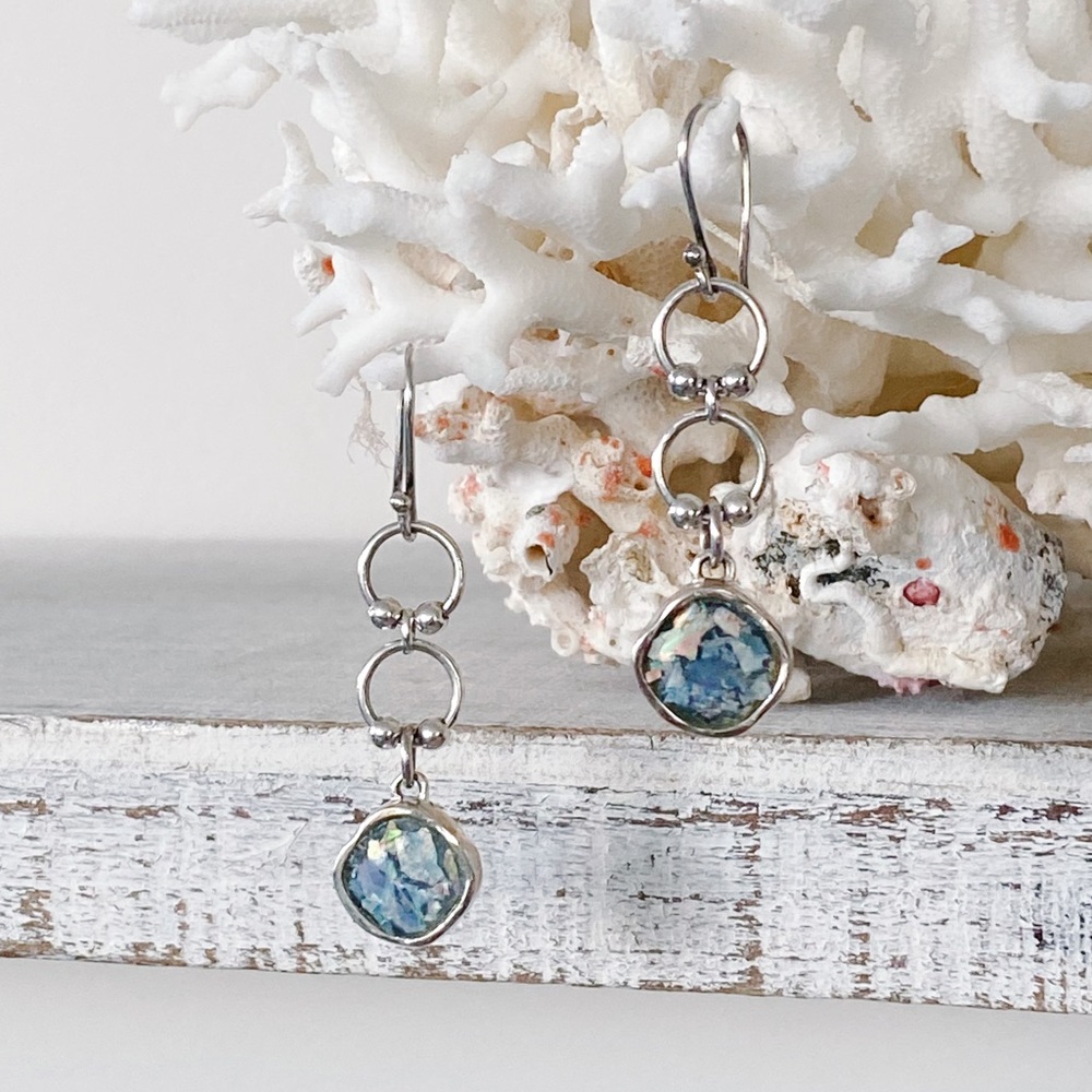 Multi Color Sterling Silver Earrings